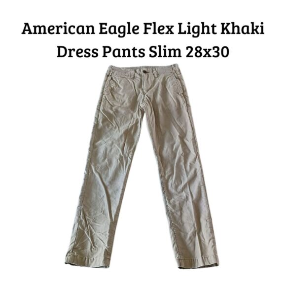 American Eagle Light Khaki Slim Pants 28x30 - Picture 1 of 11